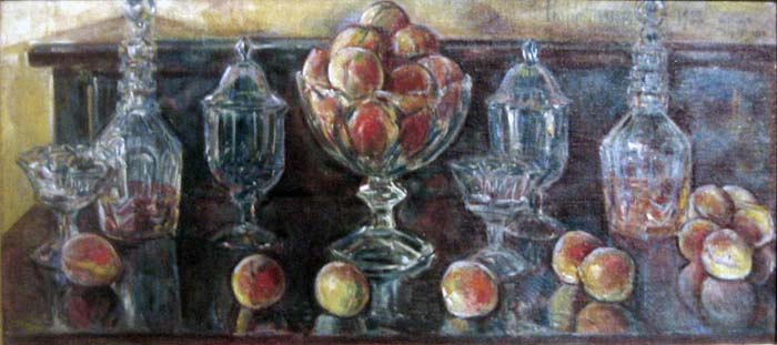 Peaches and Old Glass